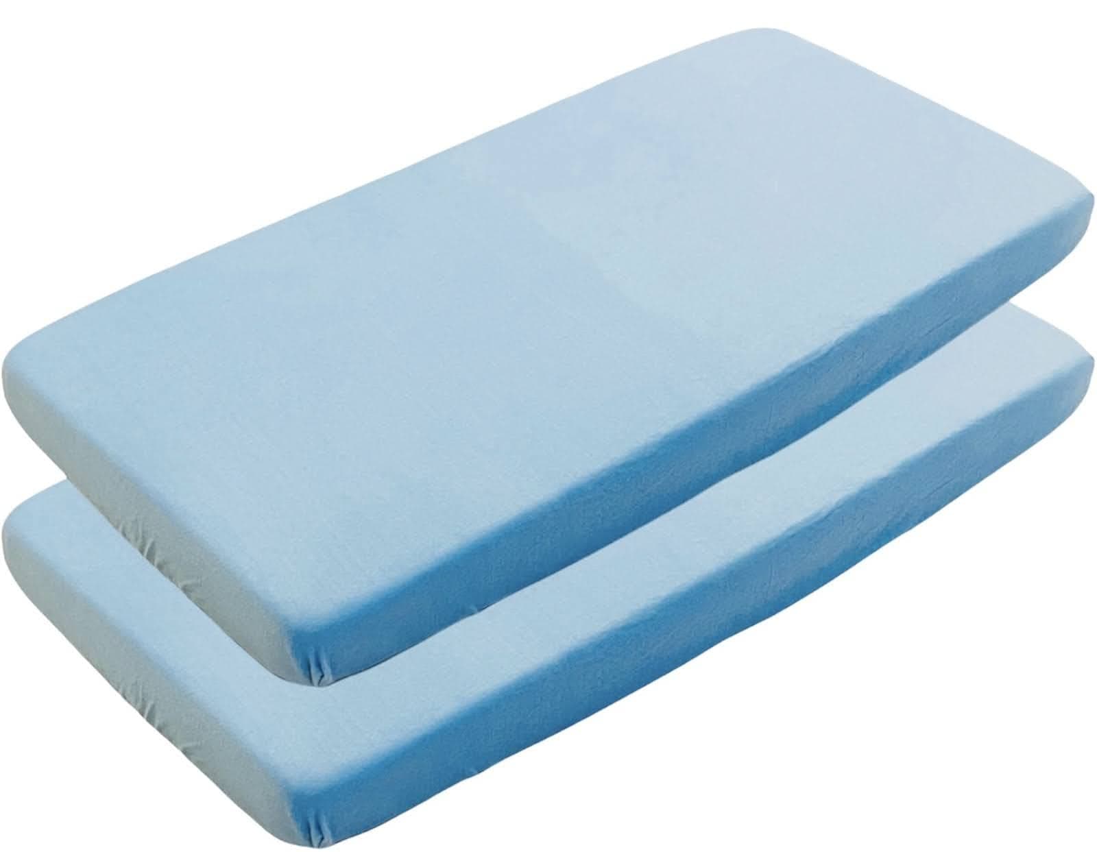 2 x Junior Bed - Toddler Bed Fitted Sheets - 100% Cotton Fitted Sheets - 160 x 70 cm.