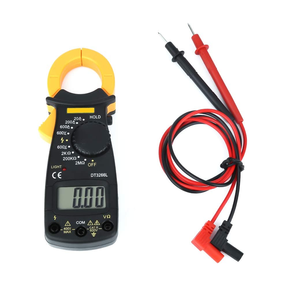 Digital Clamp Multimeter, DT3266L Digital LCD Clamp Multimeter Voltmeter Ammeter AC/DC Voltage Detector 【Christmas Gifts, New Year's Gifts】