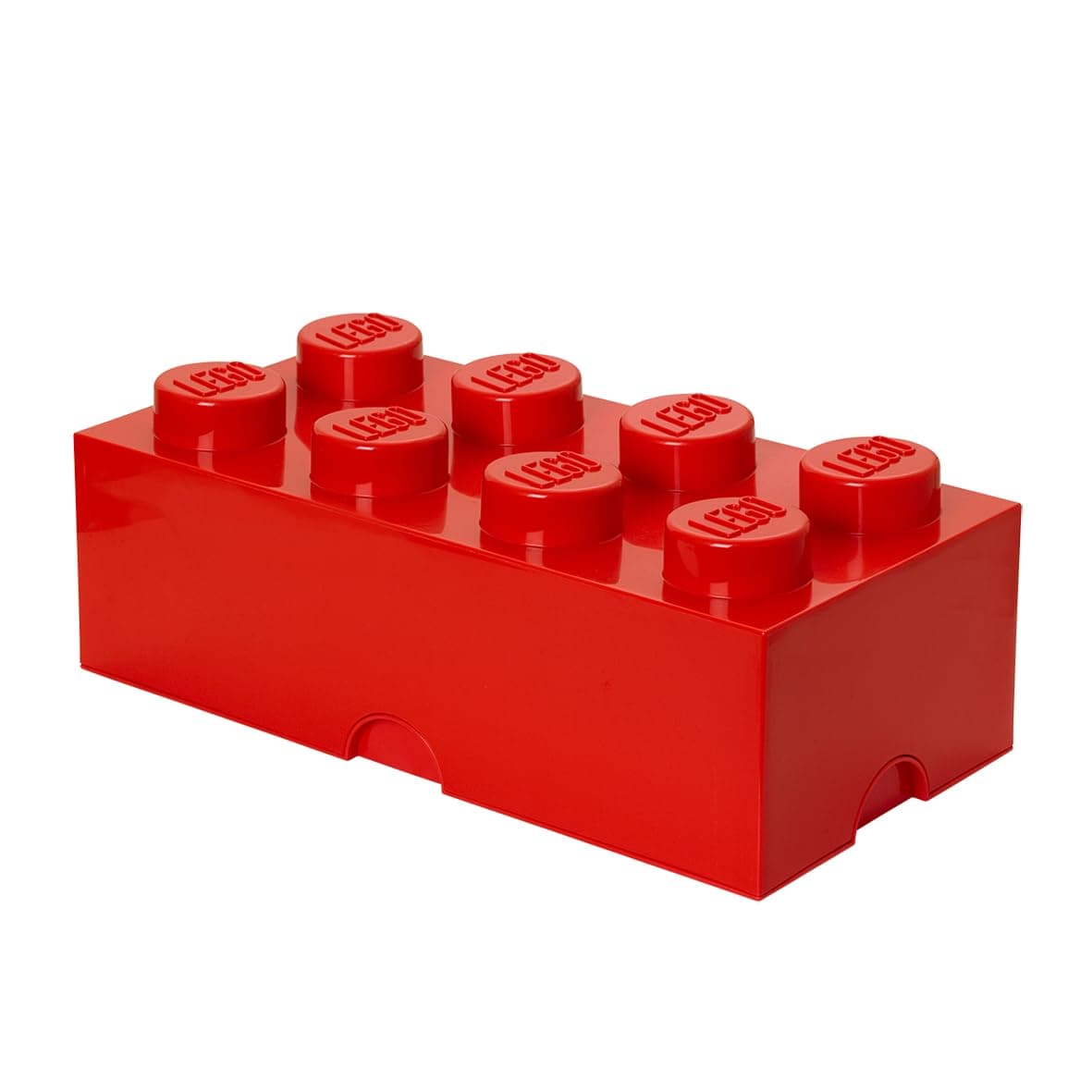 LEGO Brick Box Stackable Storage Containers - Organizational Building Blockss - 19.69 x 9.84 x 7.09 Inches - Brick 8, Bright Red