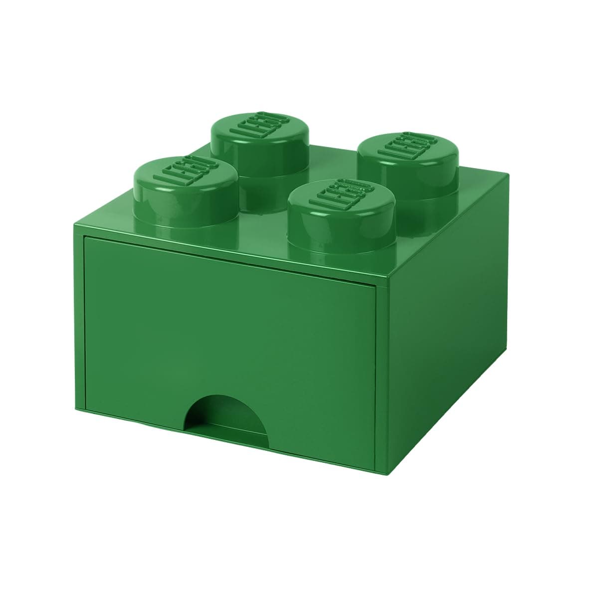LEGO Brick with 4 Knobs and 1 Drawer Green - Storage Box for LEGO Toys Desk Drawers and Office Supplies Stackable Storage Box Home Decoration Toy Box