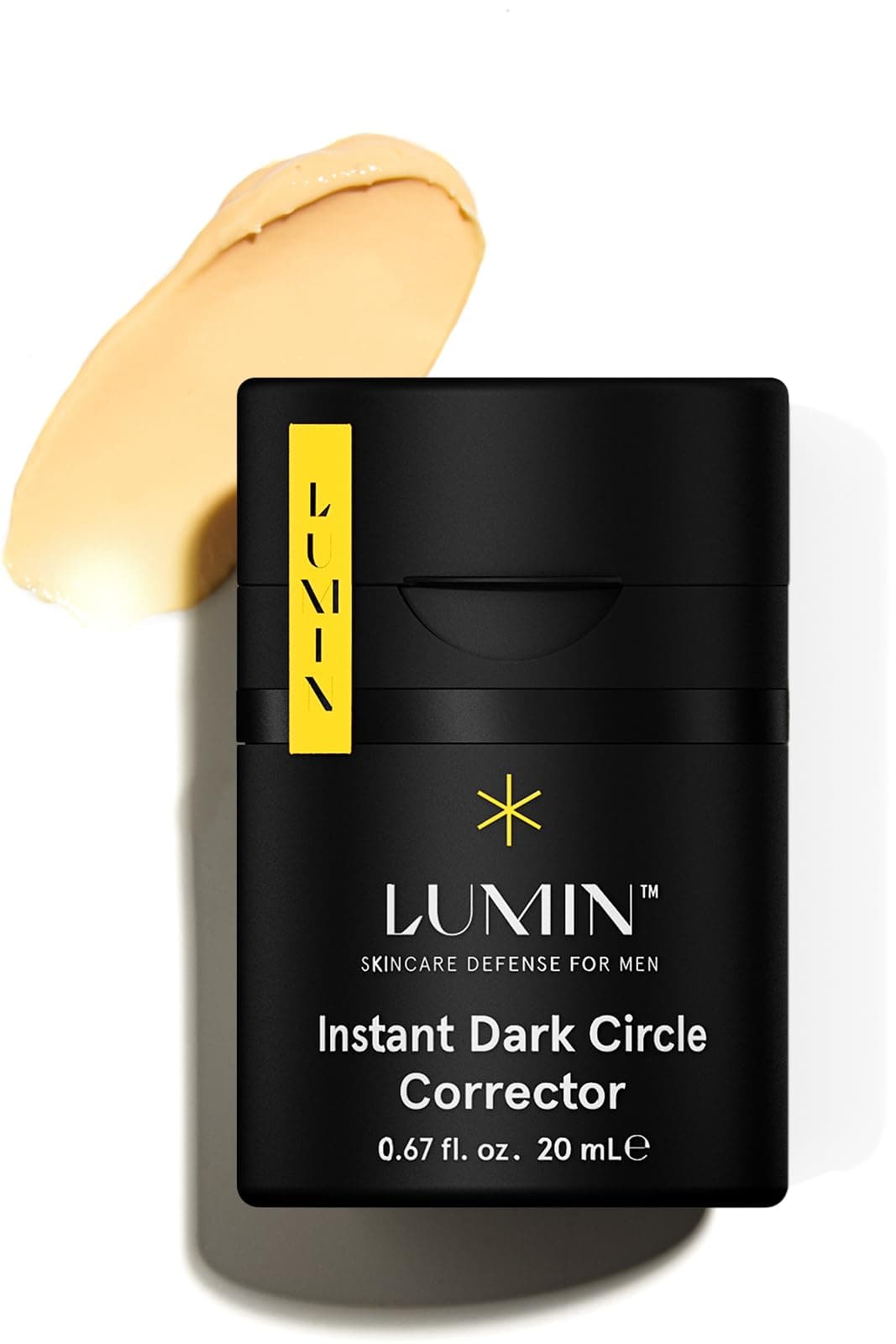 Lumin Instant Dark Circle Corrector for Men (Not A Concealer), Reduce The Look of Dark Circles, Puffiness, Under Eye Men Makeup, Men's Color Correcting Eye Cream, 20mL