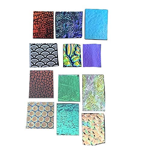 Assorted Dichroic on Clear Glass Pieces - 96 coe - 2 oz, Made in America