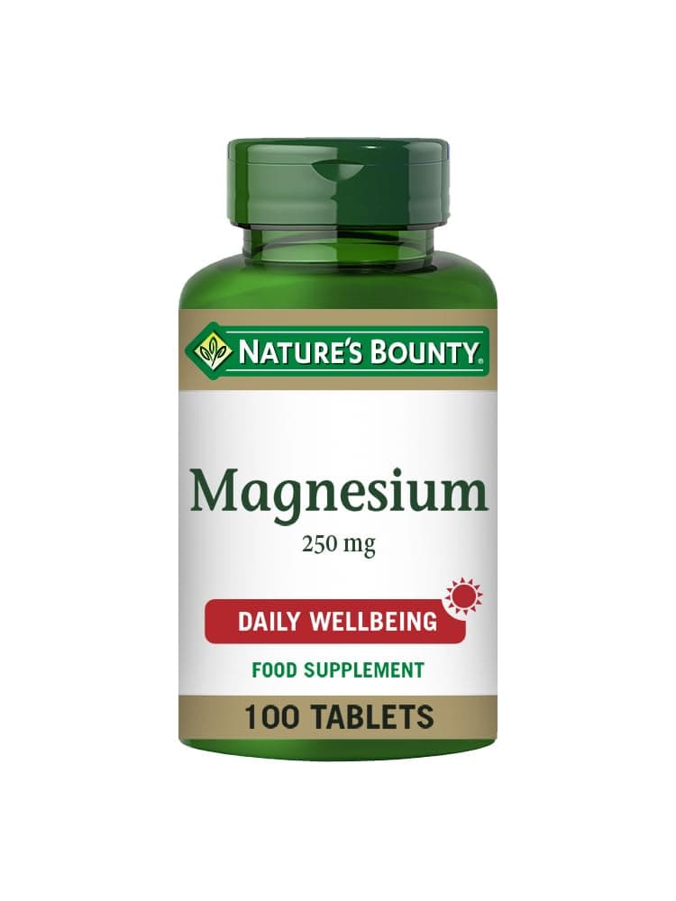 Magnesium 250 mg Tablets - Pack of 100 Coated Tablets, One-a-Day - Supports Energy and Vitality - Suitable for Vegans