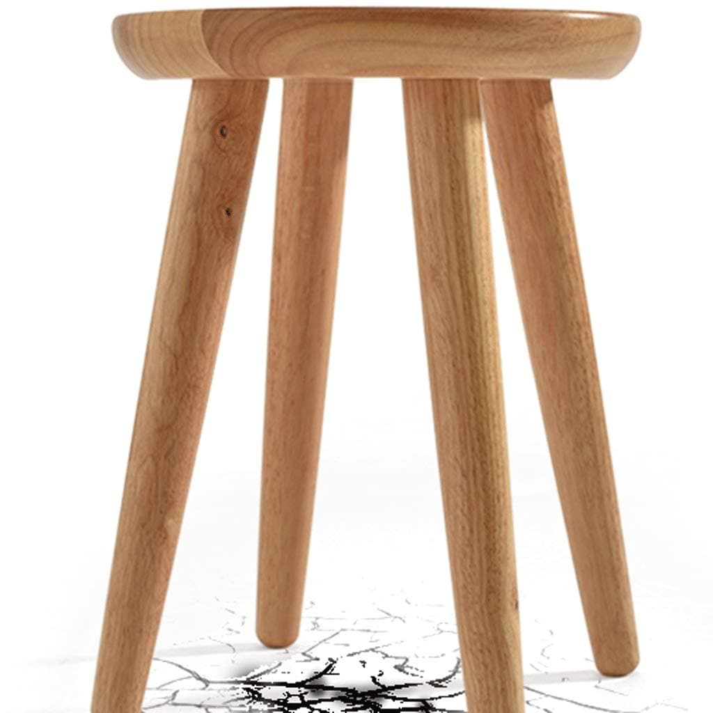 XMDDX Golden Sun Step Stool Round Solid Oak Wood Handmade Footstool for Kitchen Bedroom Living Room Bathroom