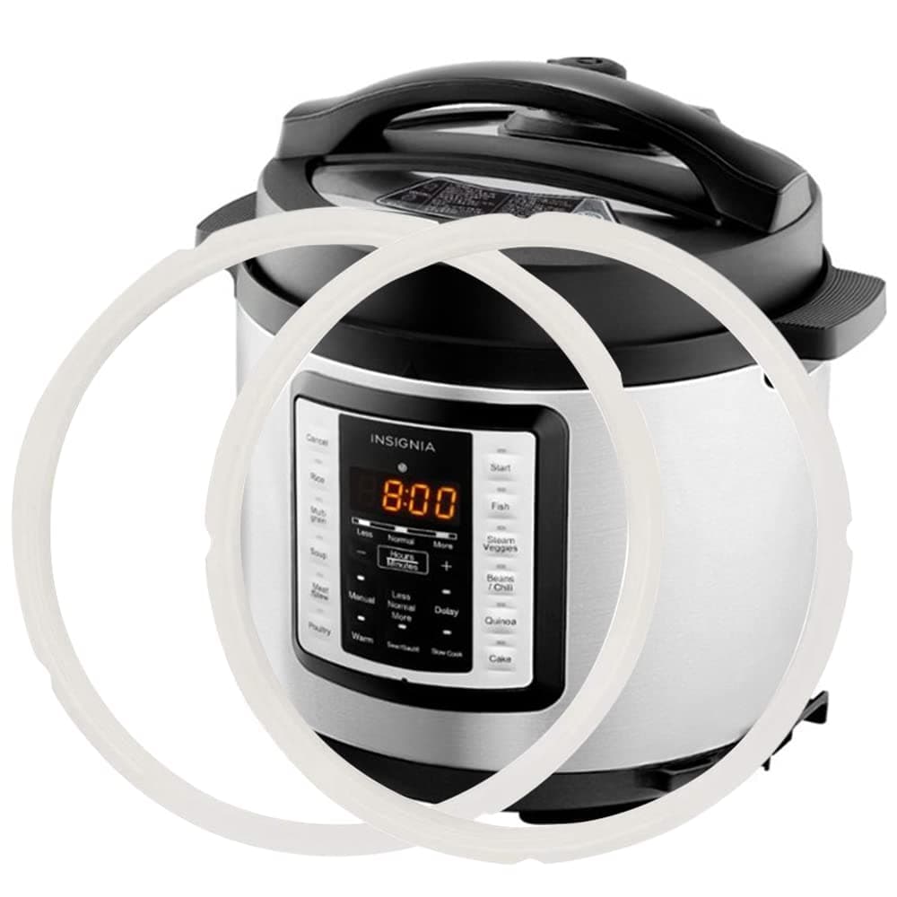 ZoneFly Silicone Sealing Ring for Insignia 6 Quart Multi-Function Pressure Cooker 100% Silicone Replacement Gasket Seal Rings for 6 Qt Insignia Pressure Cookware Accessories 2-Pack