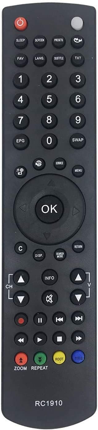 New Replacement TV Remote Control RC1910 for Toshiba/Sharp/Bush TV Universal Remote Control LCD LED Smart TV - No Setup Required