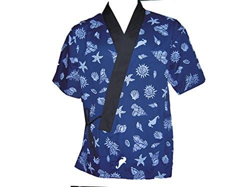 Blue Seashell Sushi Chef Uniform (Large)