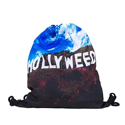 Shelfies Hollyweed All-Over-Print Drawstring Bag