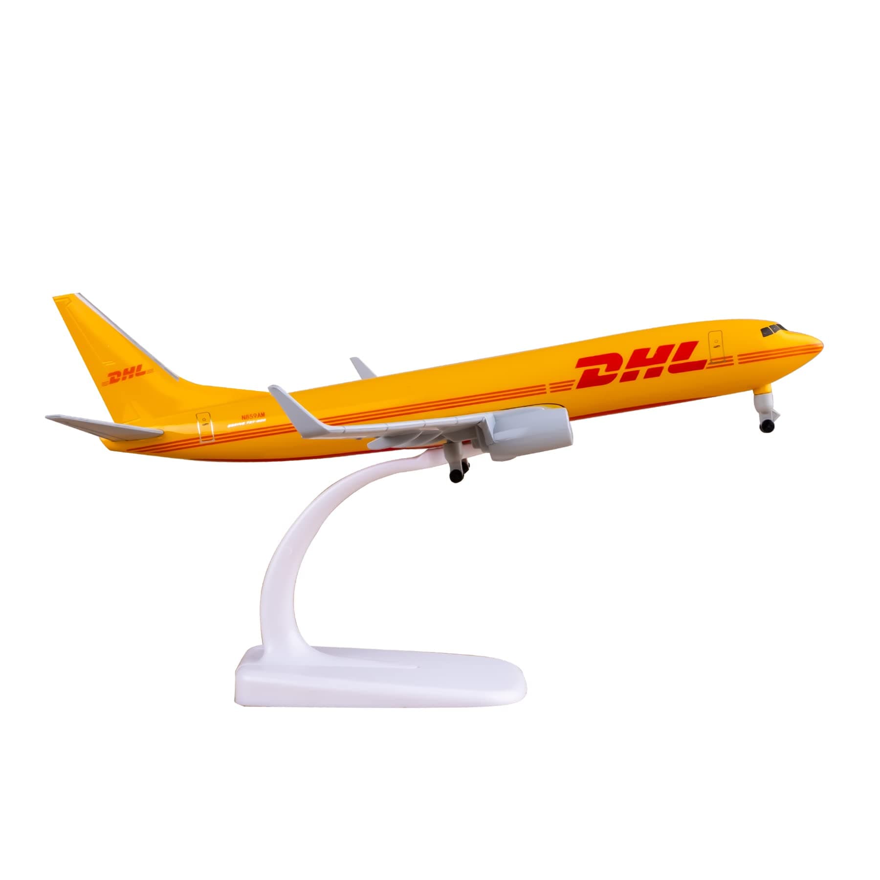 Bswath Model Airplane 1:300 Scale Model DHL B737 Model Plane Metal Alloy Model for Gift and Decoration