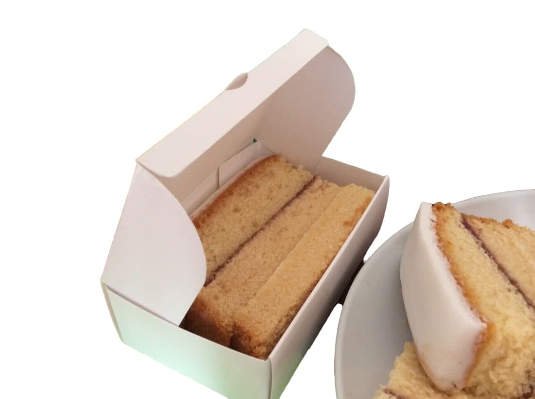 20 Quality White Single Slice cake favour boxes Perfect size 120x90x35mm