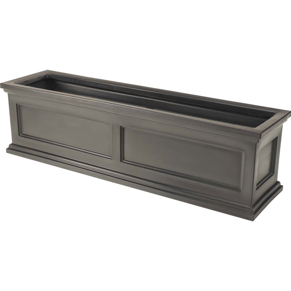 Madison Flower Box, 44-Inch, Black