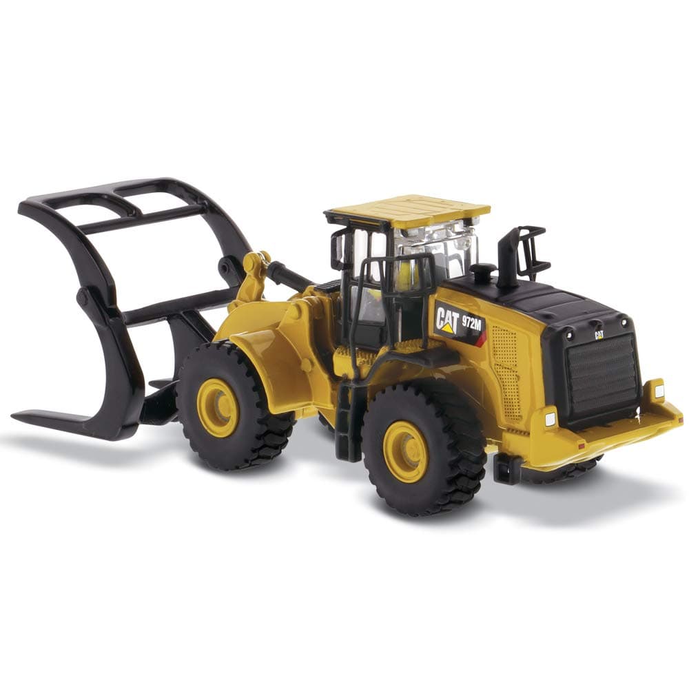 Diecast Masters CAT Caterpillar 972M Wheel Loader with Log Fork and Operator High Line Series 1/87 (HO) Scale Diecast Model 85950