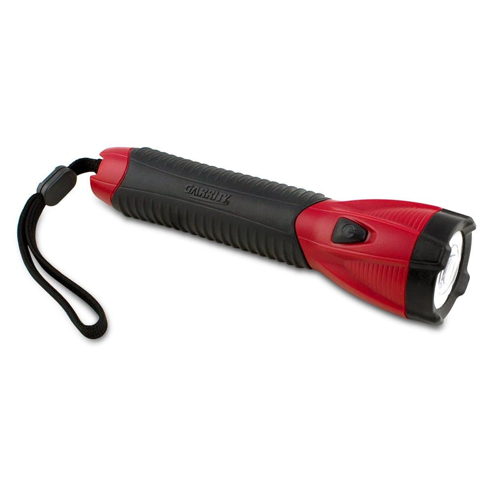 Garrity G-tech LED Flashlight with SureGrip Heavy Duty Rubber Grip (Red)