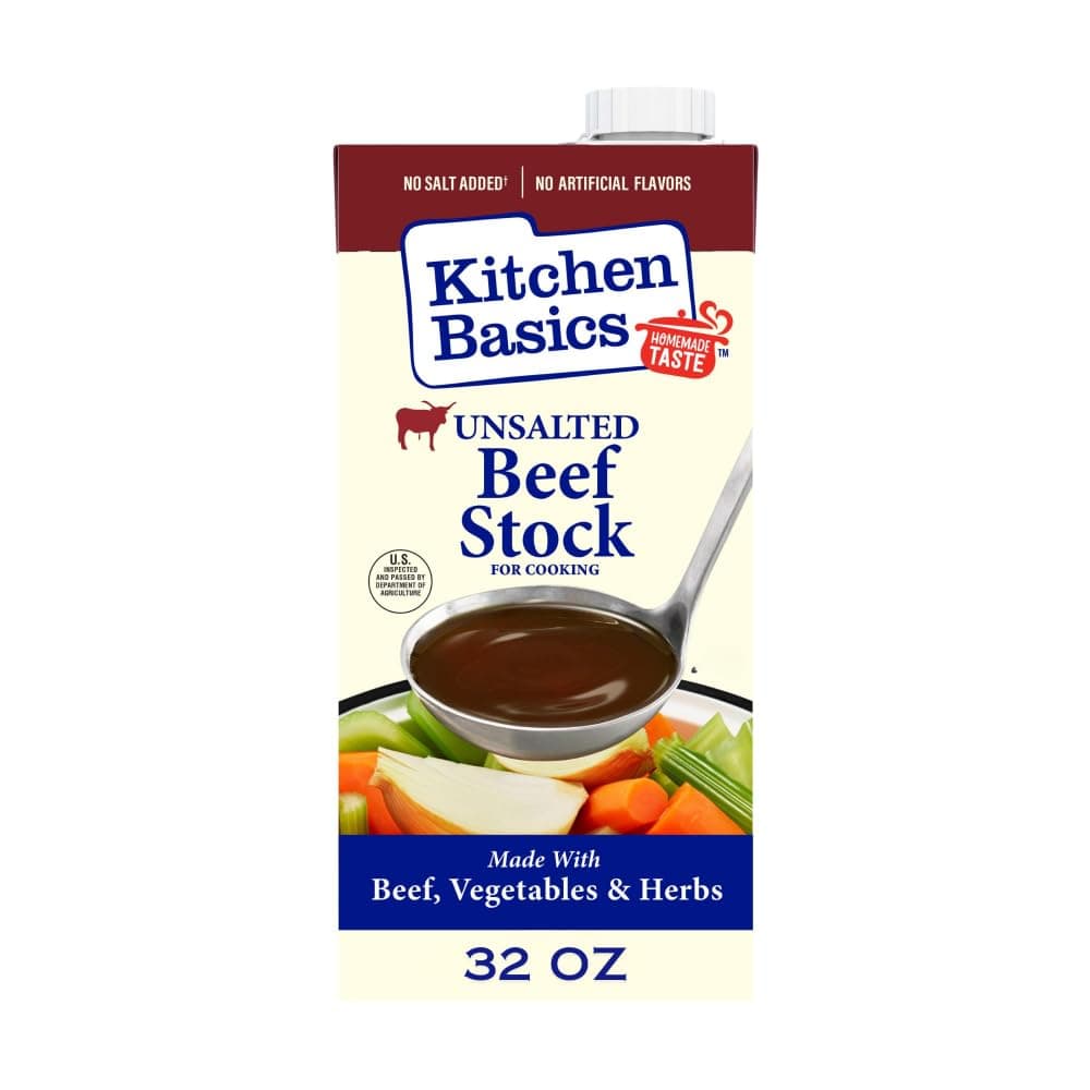 Kitchen Basics® Unsalted Beef Stock, 32 oz. Carton