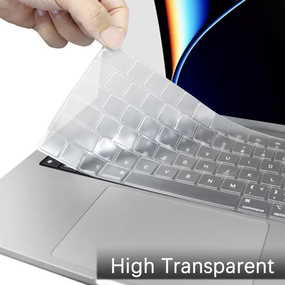 Oaky Keyboard Protector for 2021-2024 Release M3 M2 M1 Pro/Max Chip MacBook Pro 14 inch [A2918 A2992 A2779 A2442] & MacBook Pro 16 inch [A2991 A2780 A24858] Ultra Thin Keyboard Protective Skin - TPU
