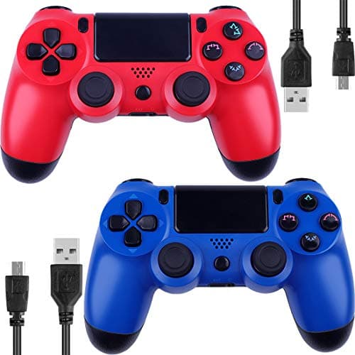 Wireless controllers for PS4 Playstation 4 V2 Dual Shock(Blue and Red)