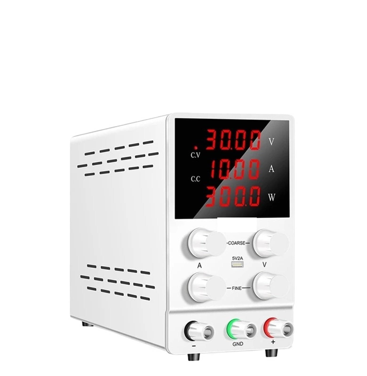 Variable Power Supply, Adjustable Lab Power Supply Switching Bench Power Supplies DC Power Supply USB Interface Repair Voltage Regulator(Bianco)