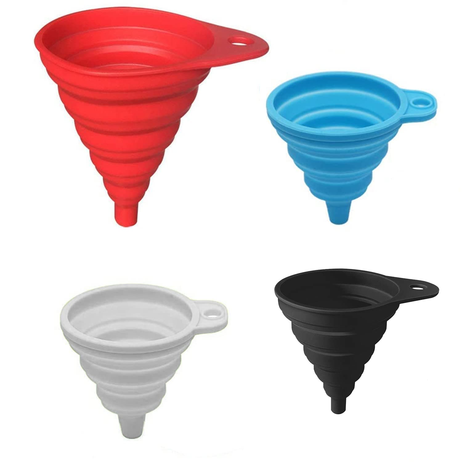 Silicon Funnel Set Collapsible Funnel Small to Large