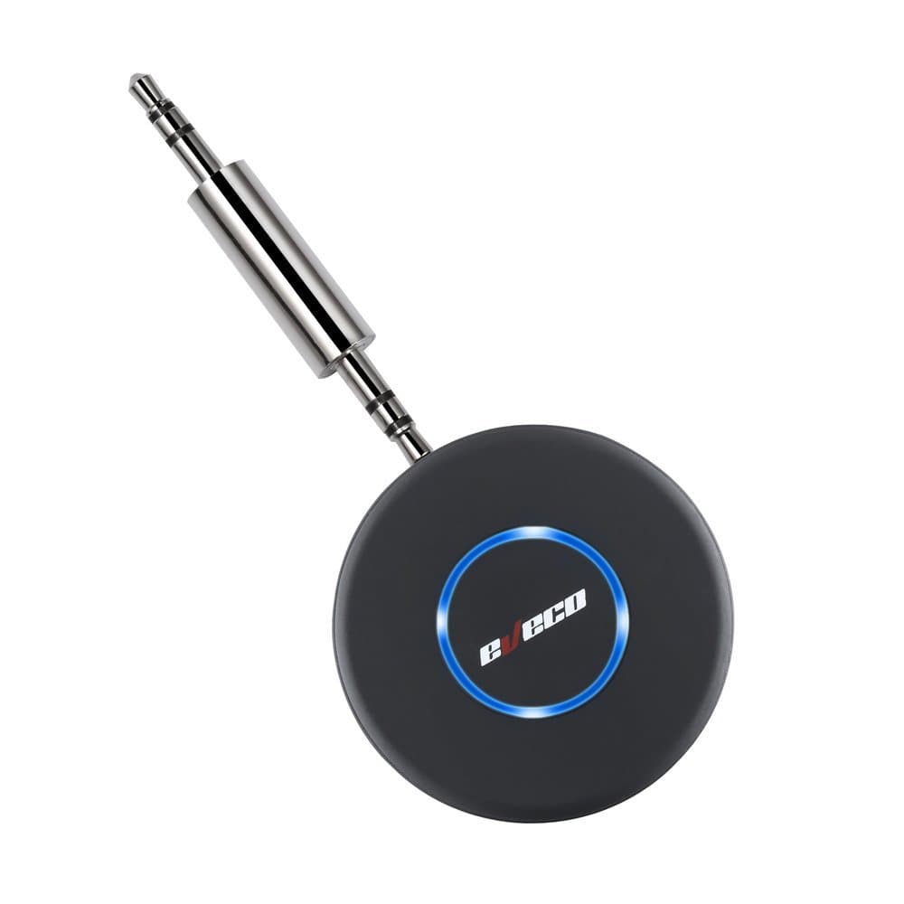 Bluetooth Receiver & Car Kit, Eveco Mini Wireless Audio Adapter (Bluetooth 4.1, A2DP, Hand Free, 3.5mm AUX Port) for Home & Car Audio System
