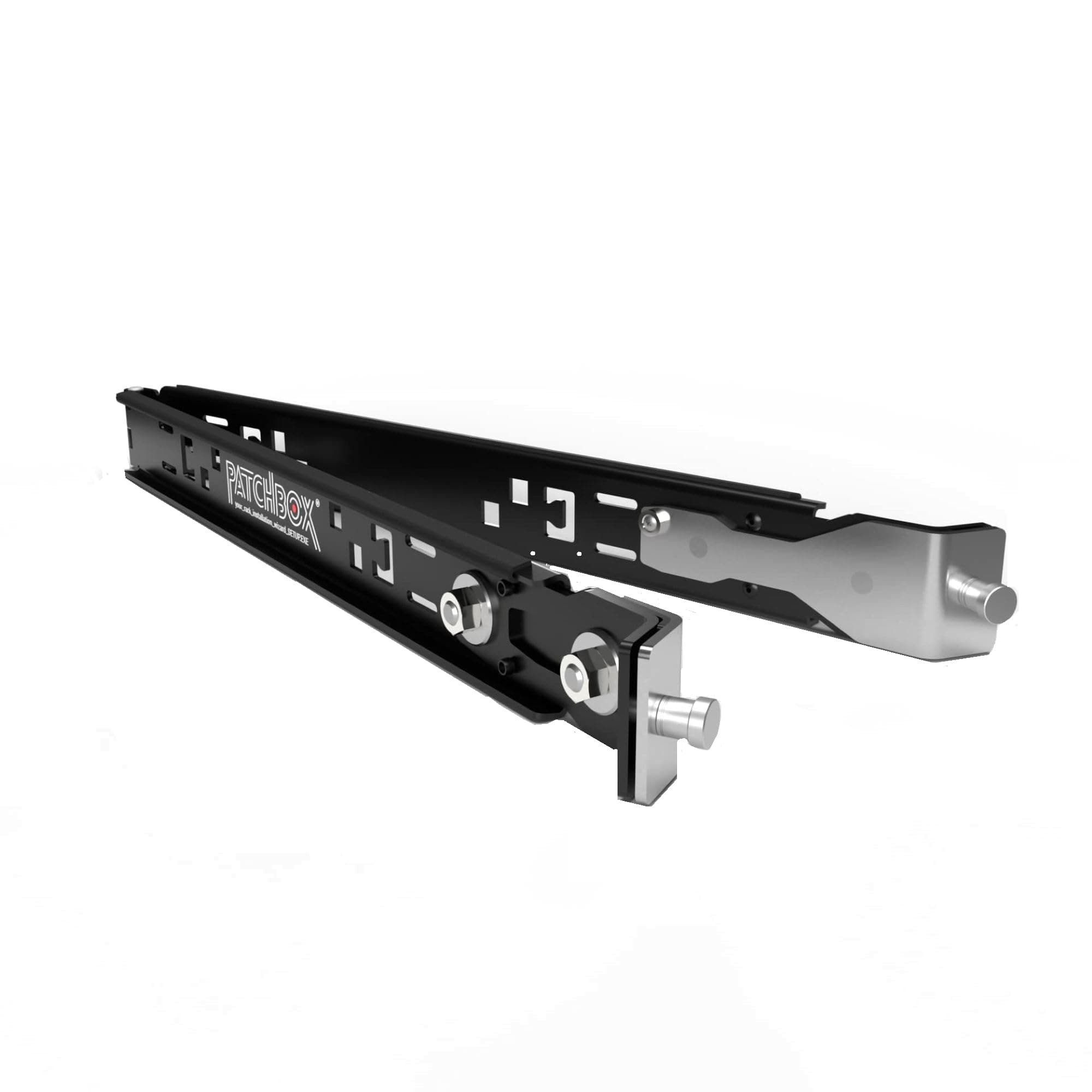 PATCHBOX Setup.exe 3 Installation Tool - Easy Mount for Patch Panels Servers Fits 19” Rails, Square and Threaded Holes - Computer Cabinet and Network Racks - Laptop, Device Workshelf, Holds 110 lbs