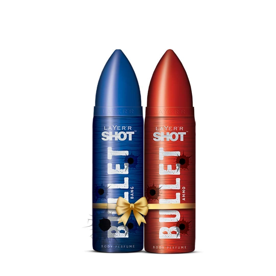LAYER`R Shot bullet Body Perfume, 120 ml (Pack of 2)
