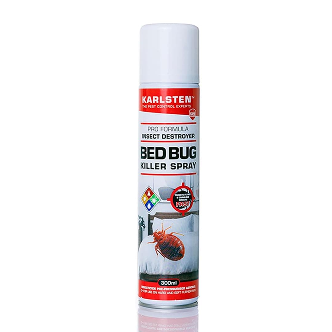 Karlsten Bed Bug Killer Spray 300ml - High Strength Elimination of Resistant Bed Bugs & Dust Mites Control Kills Bed Bugs In All Cycles Of Life Use on Mattresses, Soft Furnishings & Around The Home