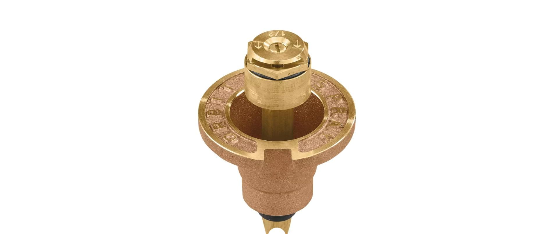 5-Pack Orbit 54071 Brass Pop-Up Flush Head Sprinkler with Half Pattern Spray Nozzle - Brass Pop-Up Sprinklers for Half Pattern Spray
