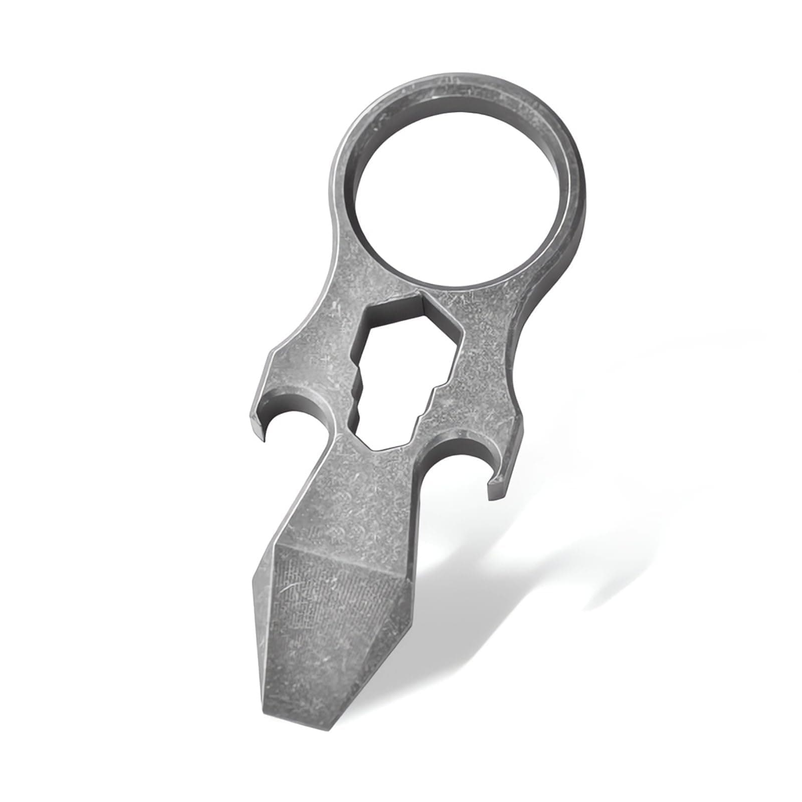 TERRIFI Multipurpose Titanium Keychain Tool, Pocket Pry Bar, Pry Tools, Wrench Bottle Opener, Suitable for Everyday Carry EDC Crowbar