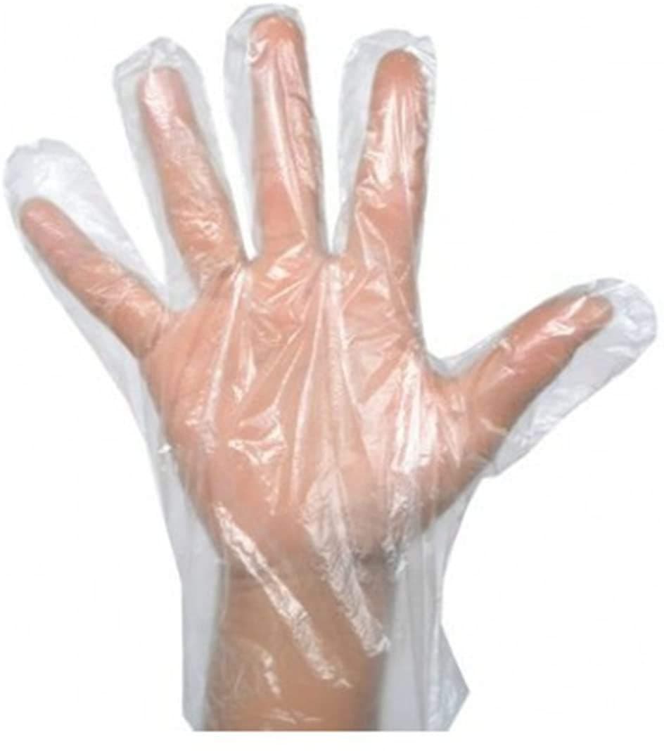 ABLE Plastic Gloves Disposable (80Pieces) 11"X 12,Multicolor