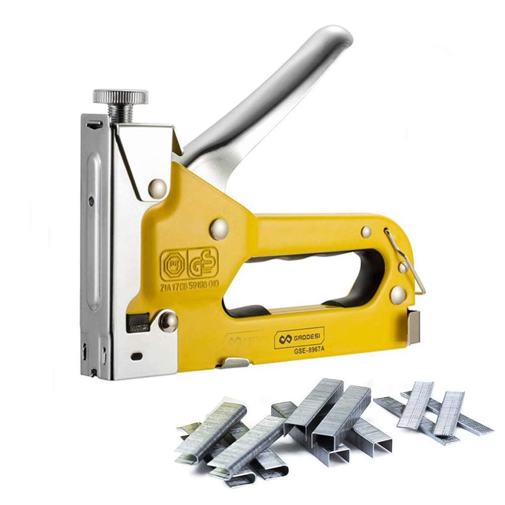Staple Gun, VOKIT 3 Way Stapler Tool Kit 3-in-1 Hand Operated Upholstery Tacker with 400 Staples
