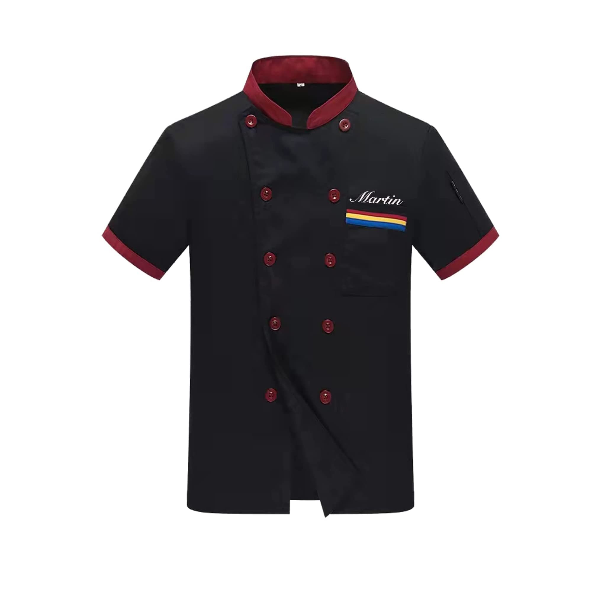 Personalized Chef Jackets Embroidered Chef Short Sleeve Chefs Work Clothes Kitchen Uniforms For Men Women