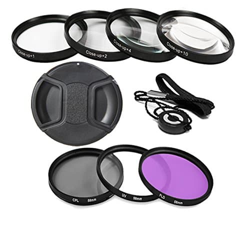 Professional 9PC Filter Kit for Nikon D3000 and D5000 DSLR Camera with 18-55mm Lens