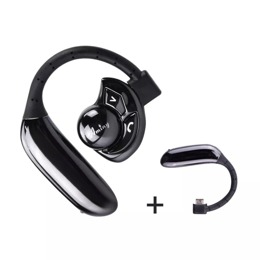 AMINY Bluetooth Headset with Voice Answer Wireless Bluetooth 4.1 Headset Sweatproof In-Ear Earbuds with 10 Meter Working Distance Noise Reduction Streaming Music for iPhone and Android