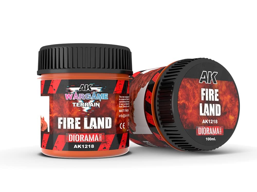 AK Interactive - Fire Land Wargame Terrain 100ml - AK1218