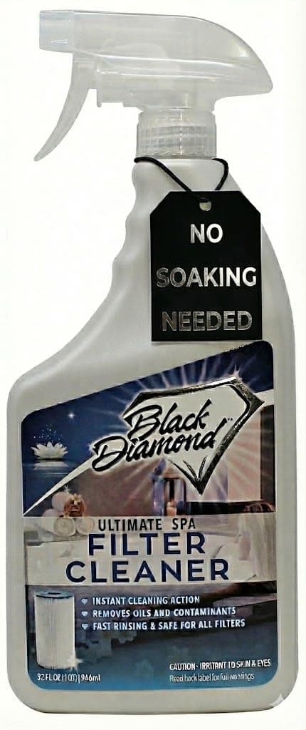 Black Diamond Stoneworks Ultimate Spa Filter Cleaner Fast-Acting Spray for Hot Tub, & Pool Filters.
