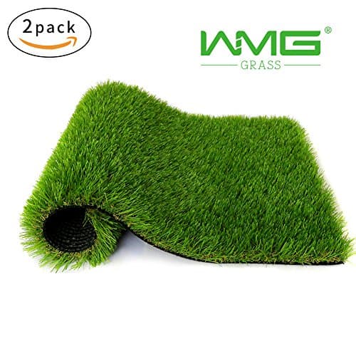WMG GRASS Premium Artificial Grass, Drainage Mat, 3' x 5' Artificial Turf for Dogs, Cats, Pets, Turf Realistic Indoor/Outdoor for Garden, Patio (15 sq ft) - 2 Pack
