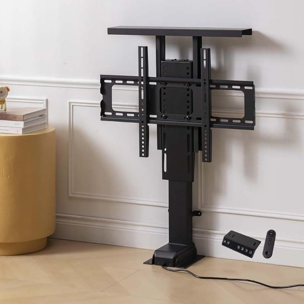 Adjustable TV Mount Bracket, Telescopic Lift Stand With Remote, 40-80 In Electric Lift Stand, Up To 80kg, Travel Speed 40mm/s, Hidden System, Suitable For Offices, Live Streaming Studios