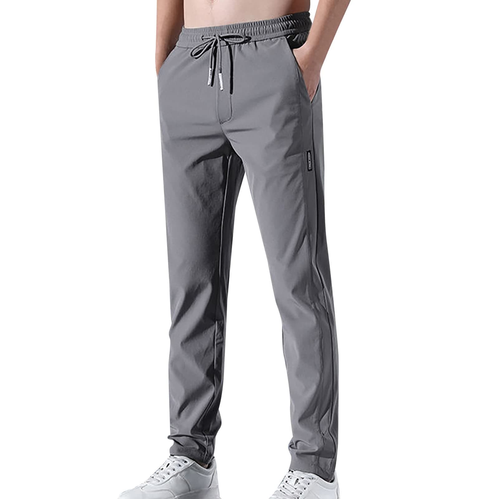 GenericMencomfy Cargo Dress Pants Multipants High Stretch Multi-Pocket Durable Quick Dry Sweatpants Breathable Joggers