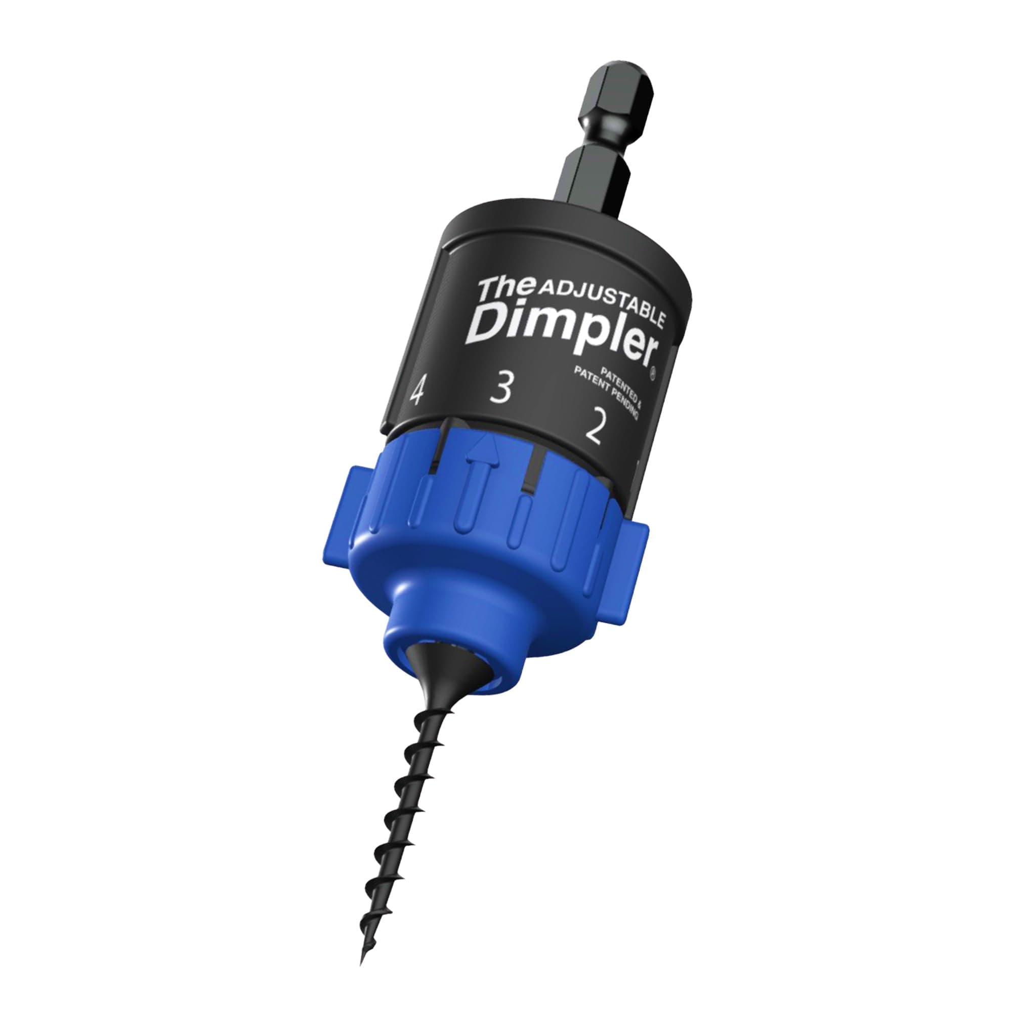 DIMPLER Adjustable Drywall Bit - Perfect for Converting Electric and Impact Drills into a Drywall and Deck Screw Gun holds the screw with a Powerful Magnet.