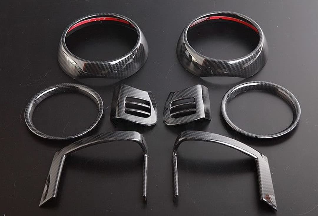 Dash Air Vent Cover Trims Carbon Effect 8X Compatible with MINI Cooper F55 F56 F57