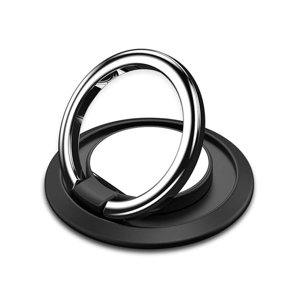 Cell Phone Ring Holder Stand, 360° Rotation Uitra Thin Universal Phone Ring Holder for iPhone, iPad, Samsung HTC Nokia Smartphones, Tablet,Compatible with Magnetic Car Mount (2019 New Version) (black)