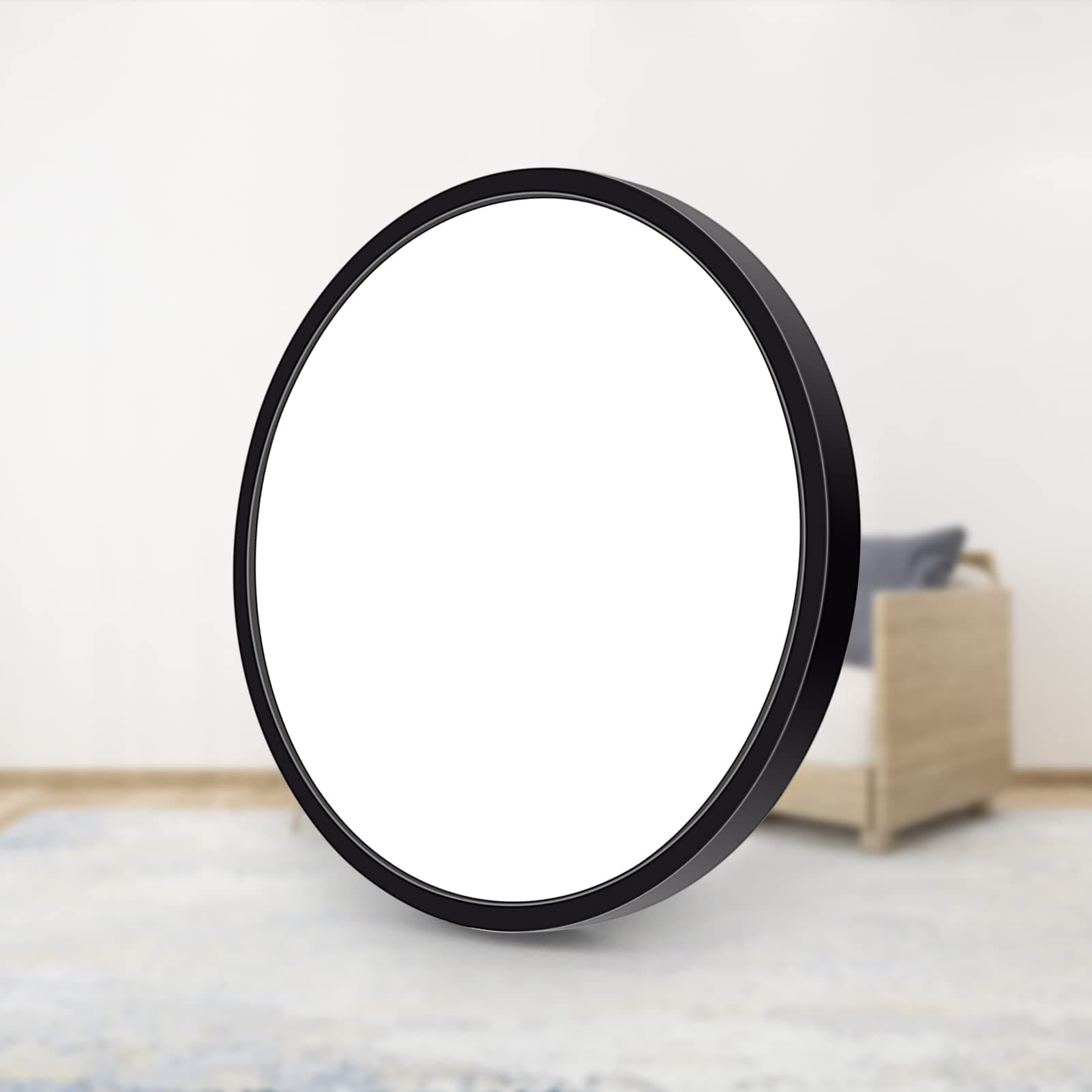 inShareplus 15.7inch LED Flush Mount Ceiling Light, 32W Black Daylight White 5000K Super Bright, Thin Flat Modern Ceiling Lights Fixture, Super Bright Ceiling Lamp for Bedroom, Living Room, Office