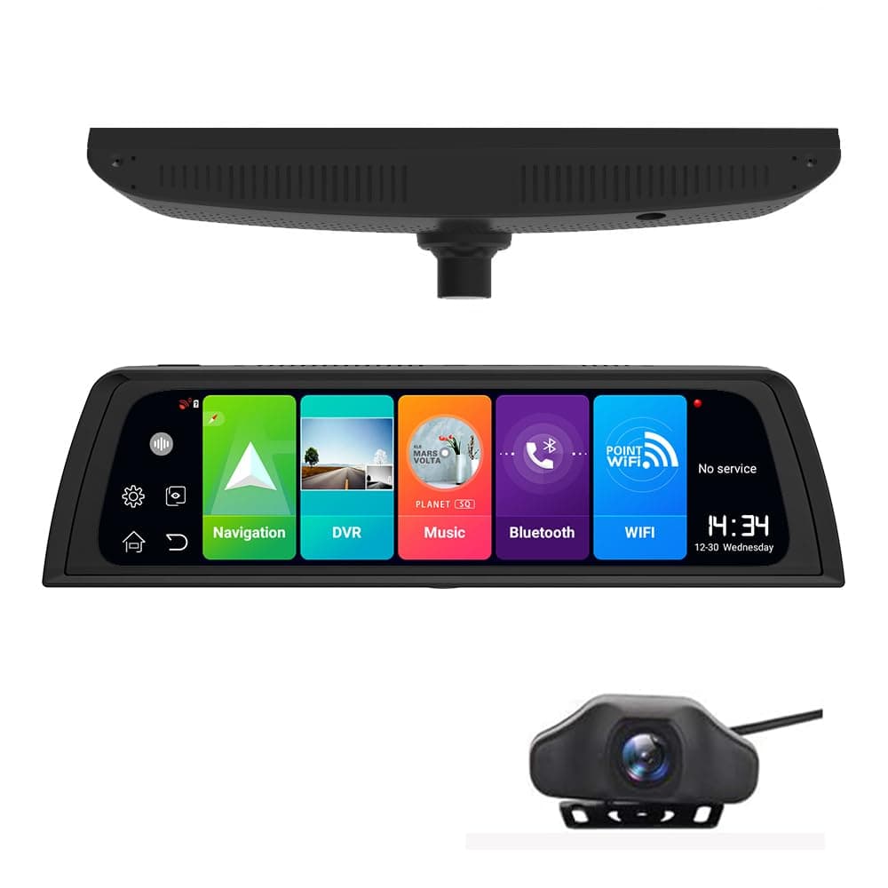 SZKJ E98 10 inch Touch IPS streaming 4G ADAS Dashboard Car DVR Dash Cam Rear View Mirror with Android auto camera dual car camera with gps dvr wifi car camera full hd registrator