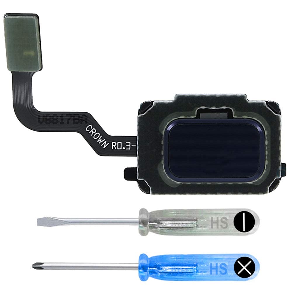 MMOBIELHome Button Fingerprint Touch Sensor Flex Compatible with Samsung Galaxy Note 9 2018 - Flex Cable Connector - Replacement - Incl. Screwdrivers - Blue