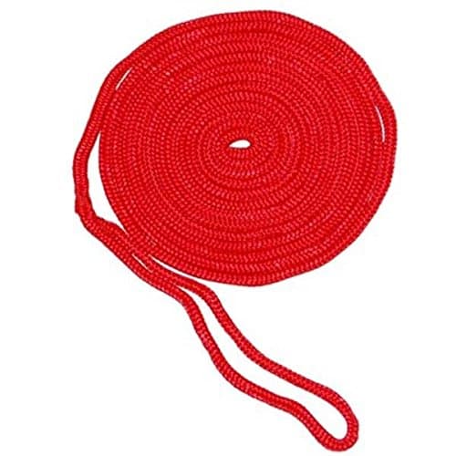 AMRA-27150 1/2 Double Braid Nylon Colored Dock Lines - Red