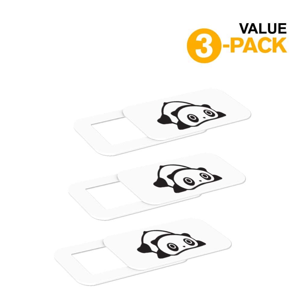 Premium Thin Webcam Privacy Cover - Fits Most Laptops, Tablets, iPads (Panda)