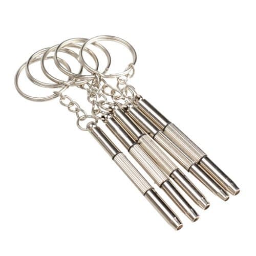 SamWay 5pcs 3 in 1 Mini Stainless Steel Multifunction Screwdriver Keychain Optical/Glasses/Eyeglass Frames/Sunglasses/Jewellery/Watches