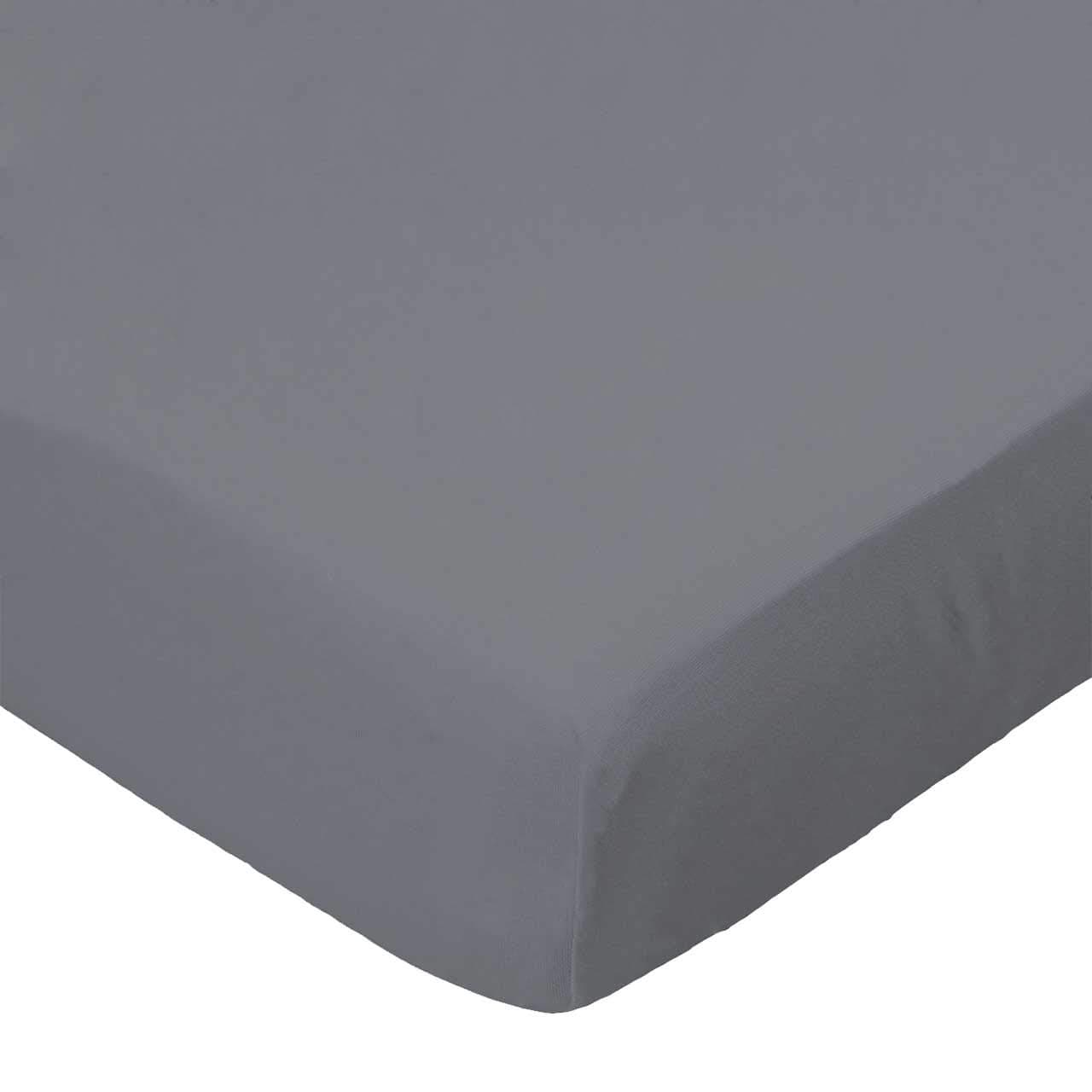SheetWorld Fitted Cradle Sheet 18 x 36, 100% Cotton Percale - Dark Grey Woven, Made in USA