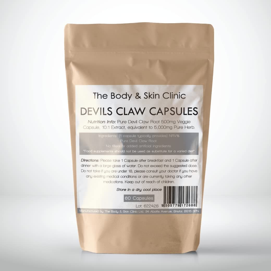 Devils Claw Capsules 5000mg Natural 500mg 10:1 Strong Effective Best Capsules 1-2 Month Supply Joint Pain Relief Heavy Metal Detox