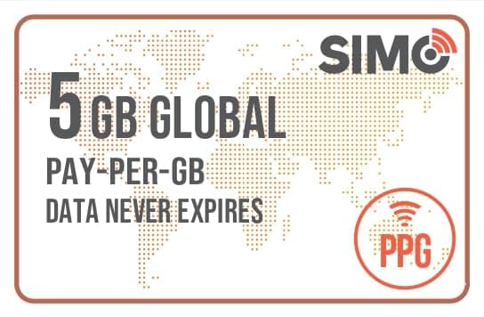 SIMO Solis Global Pay-Per-GB Card 5 GB